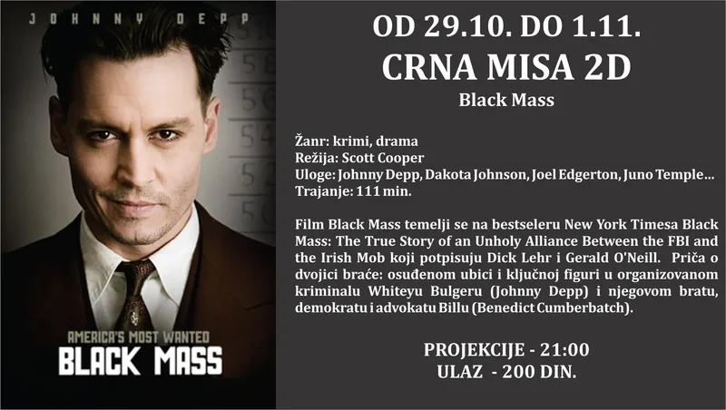 Bioskop Doma kulture • Ponuda okt - nov 2015.