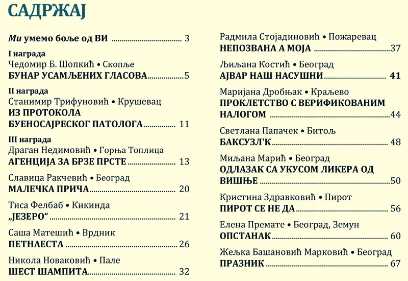 Најбоља кратка прича Пирота 2026. • РЕЗУЛТАТИ КОНКУРСА